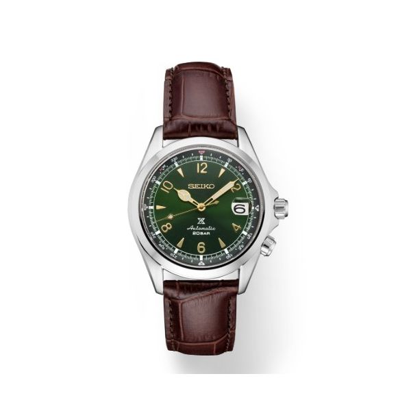 Seiko Prospex Luxe Alpinist 40mm Stainless Steel Automatic Leather Watch Bradley's Jewelers Jacksonville, NC