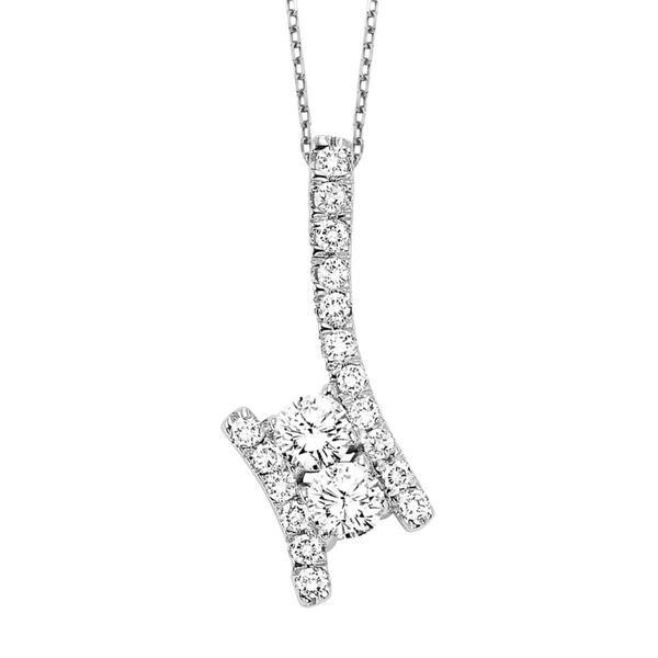 Sterling Silver 1/4 Ctw Diamond TWOgether Pendant | Romantic Jewelry Bradley's Jewelers Jacksonville, NC
