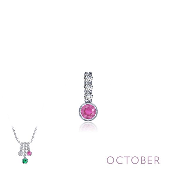 Lafonn October Birthstone Love Charm Tourmaline & Lassaire Simulated Diamonds Bradley's Jewelers Jacksonville, NC