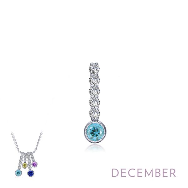 Lafonn December Love Charm with Blue Topaz & Simulated Diamonds Bradley's Jewelers Jacksonville, NC