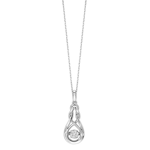 Sterling Silver .10 Ctw Diamond Rhythm Of Love Pendant Bradley's Jewelers Jacksonville, NC
