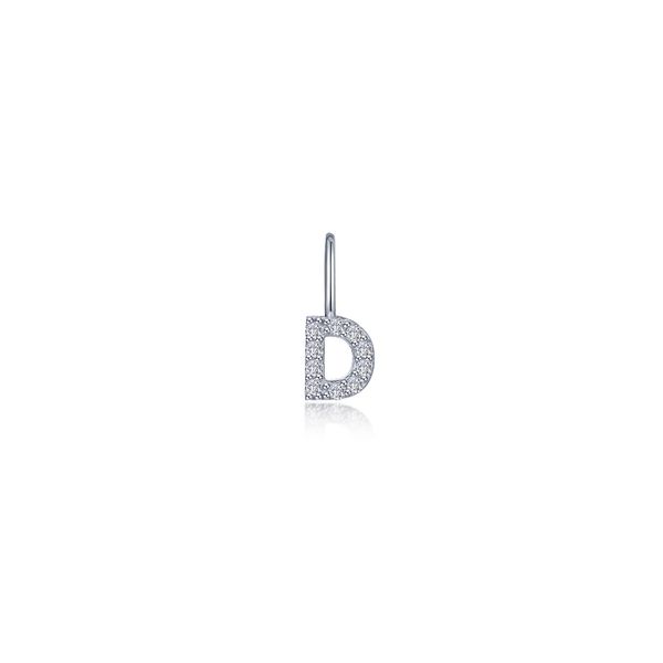 Lafonn Initial D Charm Sterling Silver with Lassaire Simulated Diamonds Bradley's Jewelers Jacksonville, NC