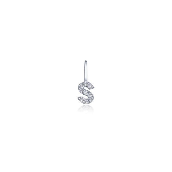 Lafonn Initial S Charm Sterling Silver with Lassaire Simulated Diamonds Bradley's Jewelers Jacksonville, NC