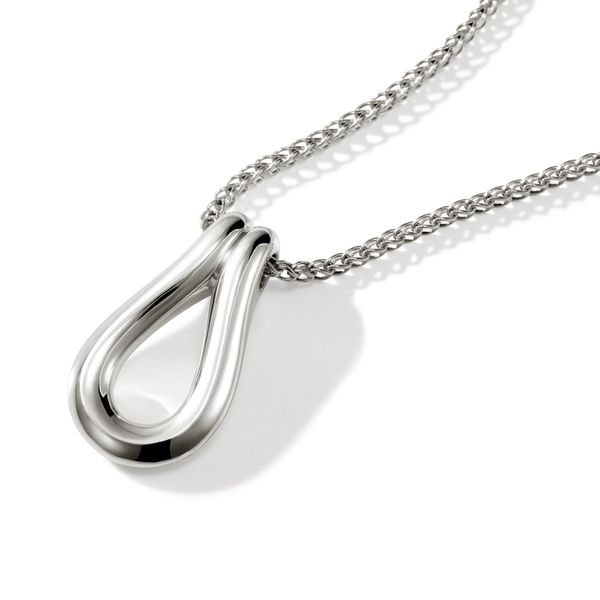 John Hardy Sterling Silver Surf Chain Pendant Necklace 24