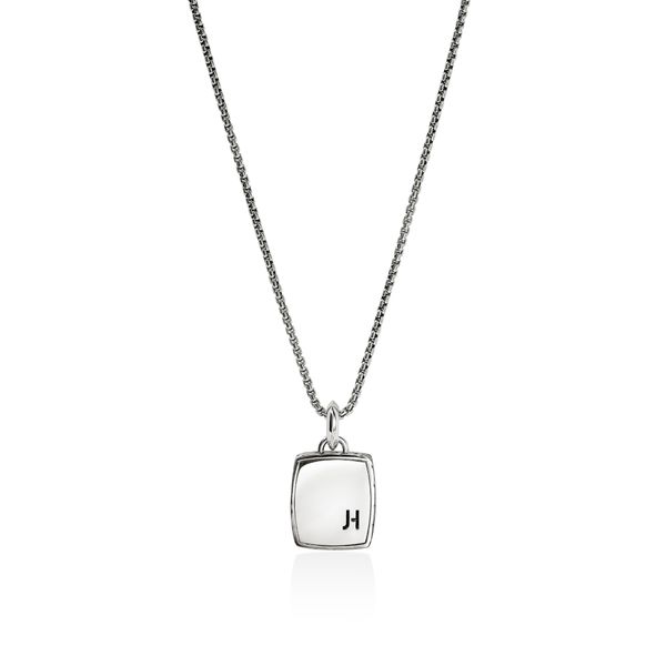 John Hardy Carved Chain Silver Pendant Necklace with Turquoise & Malachite Image 2 Bradley's Jewelers Jacksonville, NC