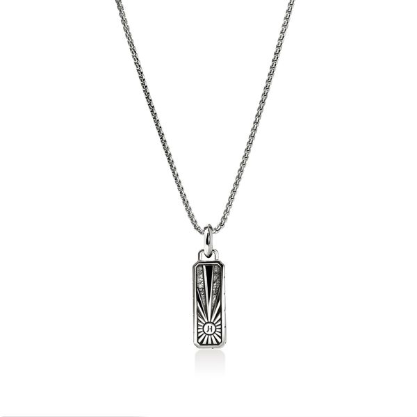 John Hardy Modern Talismans Sterling Silver Malachite Pendant Necklace Image 2 Bradley's Jewelers Jacksonville, NC