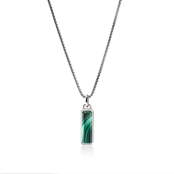 John Hardy Modern Talismans Sterling Silver Malachite Pendant Necklace Bradley's Jewelers Jacksonville, NC