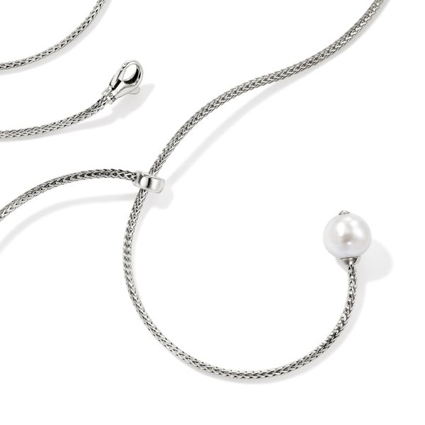 John Hardy Essentials Sterling Silver Pearl Lariat Necklace 23