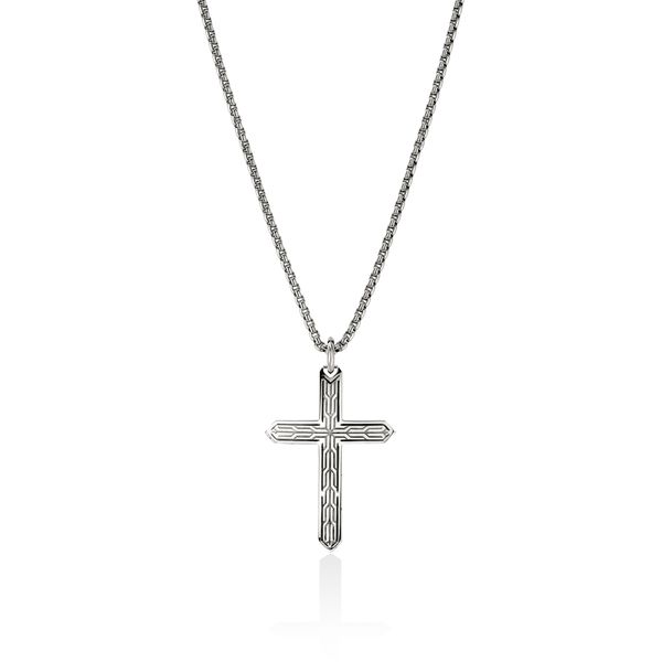 John Hardy Icon 50 Sterling Silver Cross Pendant Necklace 22