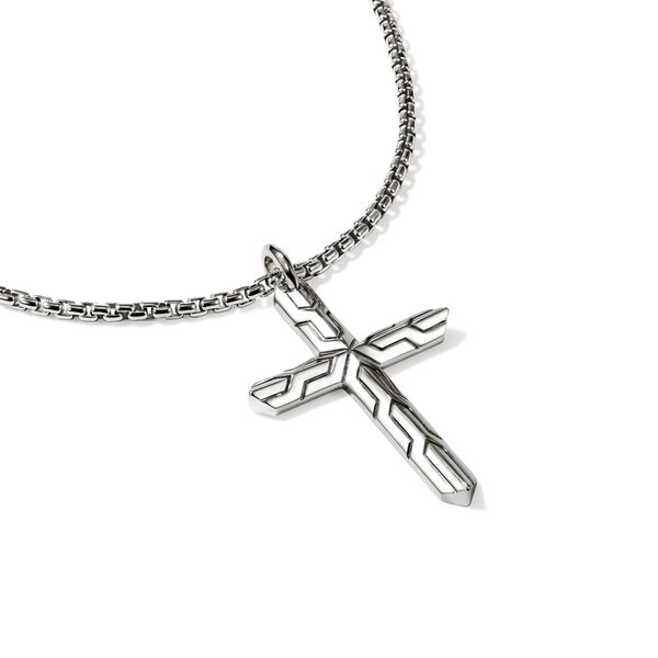 John Hardy Icon 50 Sterling Silver Cross Pendant Necklace 22