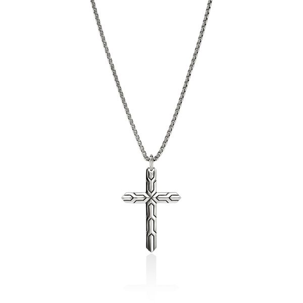 John Hardy Icon 50 Sterling Silver Cross Pendant Necklace 22