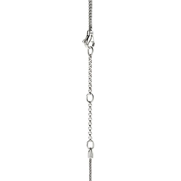 John Hardy Essentials Silver Mini Chain Necklace with Blue Sapphires | 2.5mm Image 5 Bradley's Jewelers Jacksonville, NC
