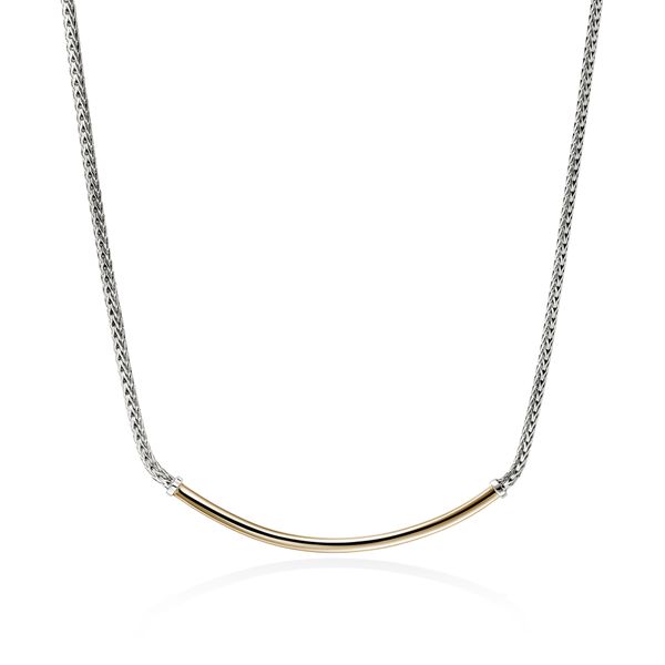 John Hardy Essentials 14K Yellow Gold & Silver Mini Chain Necklace | 2.5mm Bradley's Jewelers Jacksonville, NC