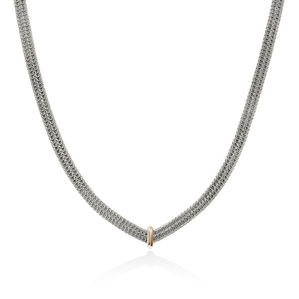 John Hardy Icon Link 14K Gold & Sterling Silver 6mm Necklace Bradley's Jewelers Jacksonville, NC