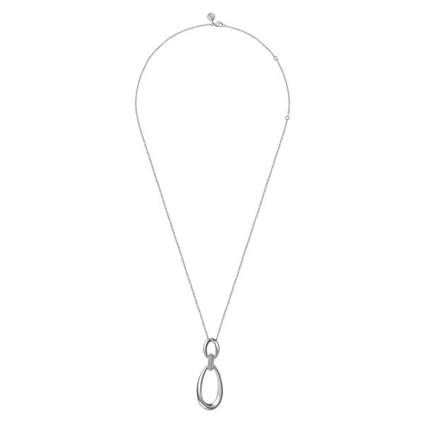 Gabriel & Co Sterling Silver Bujukan Drop Pendant Necklace Image 2 Bradley's Jewelers Jacksonville, NC