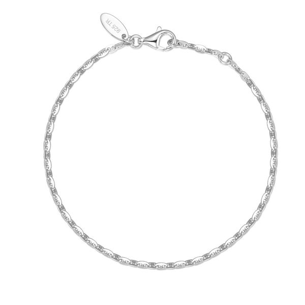 Lafonn Lucy Small Platinum-Plated Sterling Silver Chain Bracelet Bradley's Jewelers Jacksonville, NC