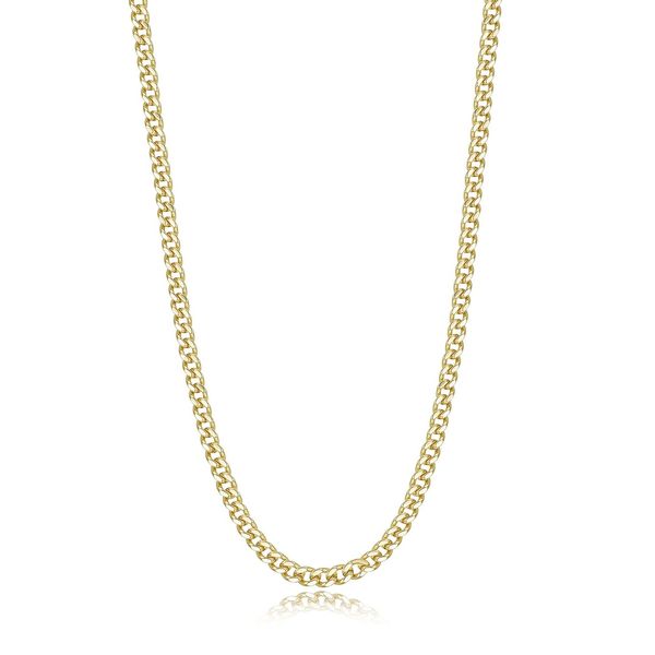 Lafonn Gold-Plated 3mm Small Cleo Cuban Chain Necklace 18