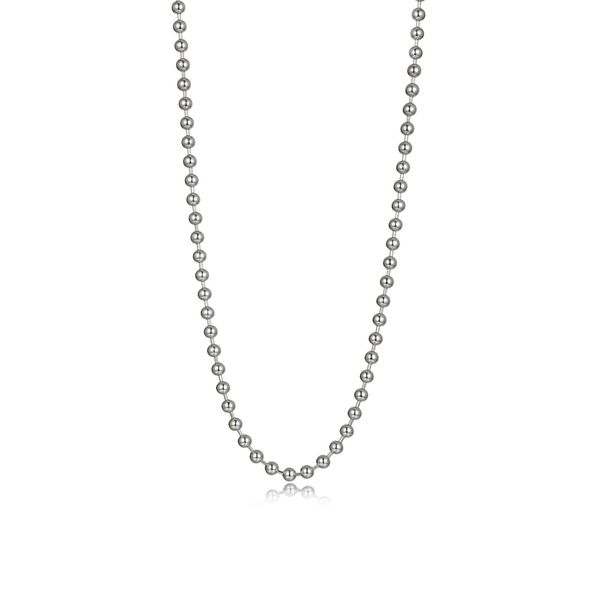 Lafonn Mila 2.0mm Platinum-Plated Sterling Silver Bead Chain Necklace 16