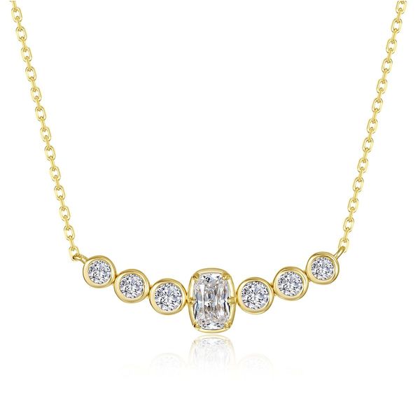 Lafonn Gold-Plated Cushion Seven Symbols of Joy Necklace 1.44 CTW Bradley's Jewelers Jacksonville, NC