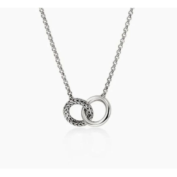 John Hardy Essentials Silver 2mm Mini Rolo Chain Interlinking Necklace Bradley's Jewelers Jacksonville, NC