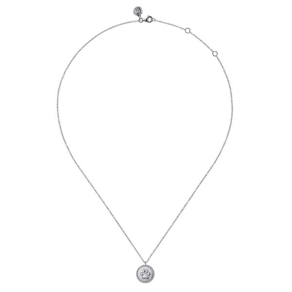 Gabriel & Co. Sterling Silver Bujukan Paw Print Pendant Necklace Image 2 Bradley's Jewelers Jacksonville, NC