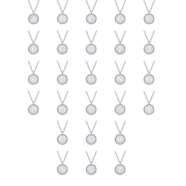 Gabriel & Co. Bujukan Sterling Silver Initial A Medallion Pendant Necklace Image 4 Bradley's Jewelers Jacksonville, NC