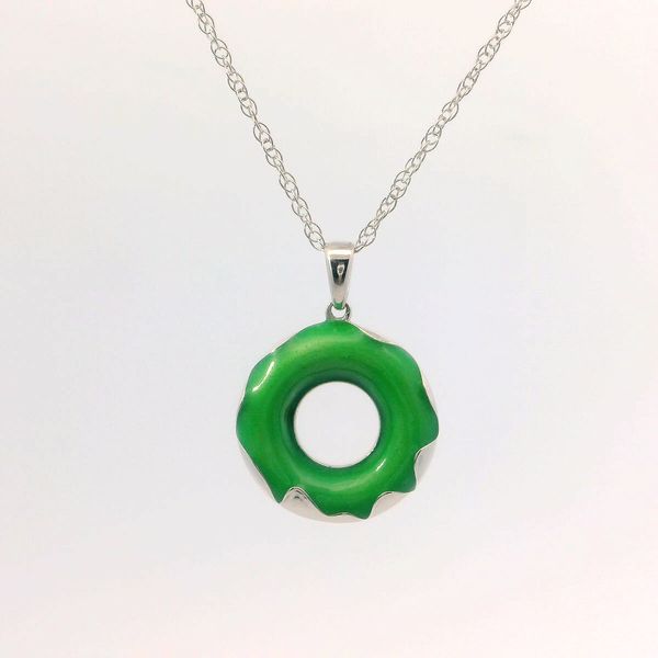 Sterling Silver Lume Matcha Green Glow Donut Pendant Bradley's Jewelers Jacksonville, NC
