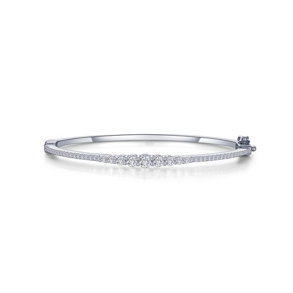 Sterling Silver 1.54 CTW Graduated Bangle Bracelet | 7.25 Inch Bradley's Jewelers Jacksonville, NC