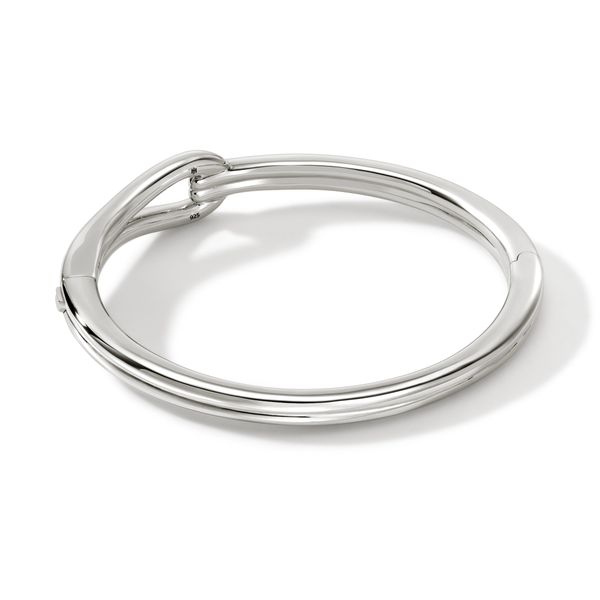 John Hardy Sterling Silver Surf Hinged Bangle Bracelet 12.5mm Size M Image 3 Bradley's Jewelers Jacksonville, NC