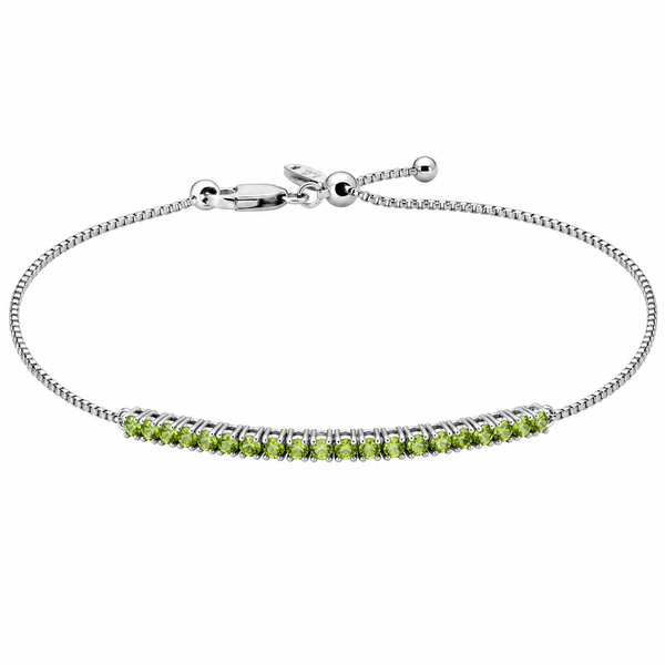 Samuel B Sterling Silver Peridot Adjustable Bracelet – 2mm Round Bradley's Jewelers Jacksonville, NC