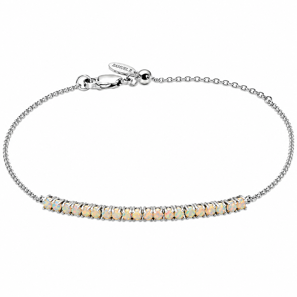 Samuel B Sterling Silver Ethiopian Opal Adjustable Bracelet Bradley's Jewelers Jacksonville, NC