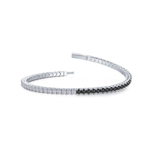 Sterling Silver, Platinum-Plated 2.85 CTW Clear Sapphire 2.5mm Flexible Harmony Tennis Bangle Bradley's Jewelers Jacksonville, NC