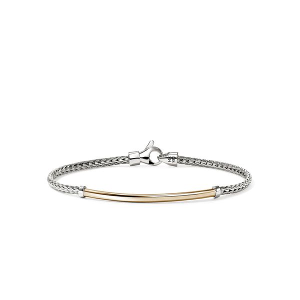 John Hardy Essentials 14K Yellow Gold & Sterling Silver Bracelet Bradley's Jewelers Jacksonville, NC