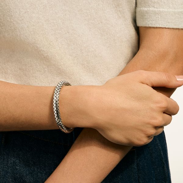 John Hardy Dot Sterling Silver Flex Cuff Bracelet | Size M Image 5 Bradley's Jewelers Jacksonville, NC