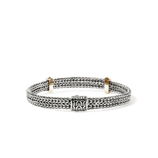 John Hardy Icon Link 14K Gold & Sterling Silver Flat Chain Bracelet | 6mm Image 2 Bradley's Jewelers Jacksonville, NC