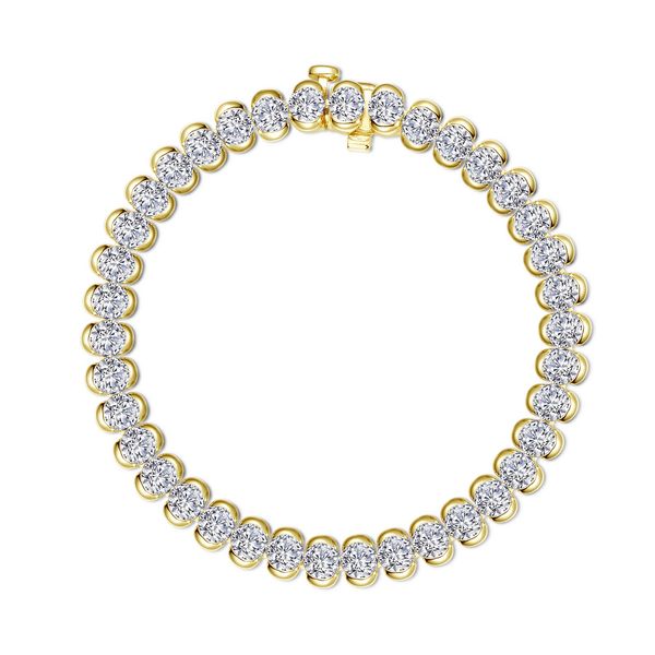 Sterling Silver 9.50 CTW Aria Half Bezel Tennis Bracelet | 7 Inch Bradley's Jewelers Jacksonville, NC