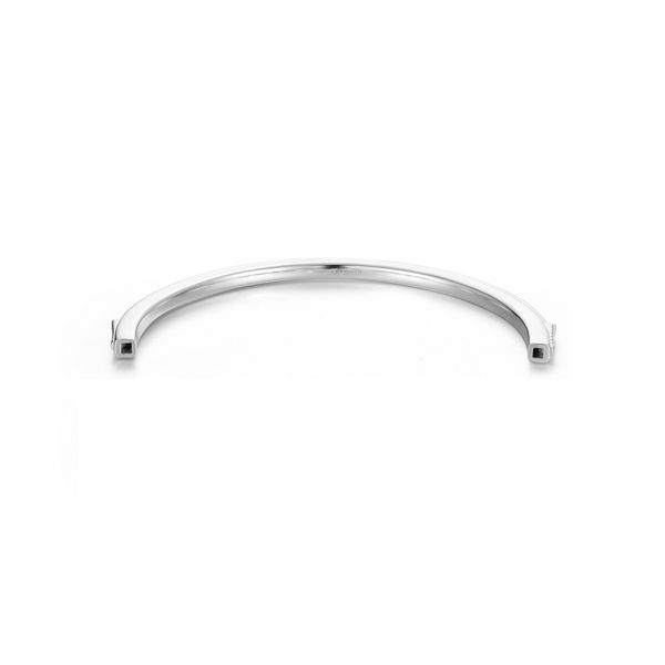 The Continuum Sterling Silver, Platinum-Plated High-Polish Half-Bangle Base Bradley's Jewelers Jacksonville, NC