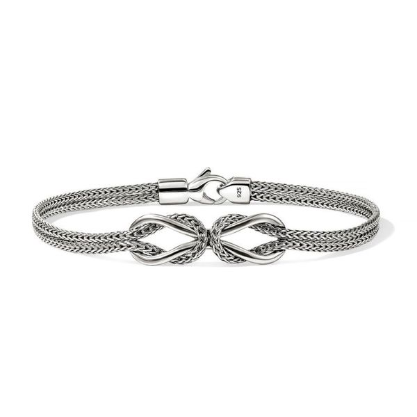 John Hardy Love Knot Infinite Silver 3.6mm Double Row Station Bracelet Bradley's Jewelers Jacksonville, NC