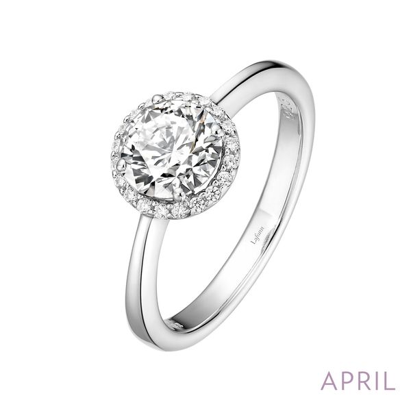 Lafonn 1.05 CTW Round Simulated Diamond Ring in Platinum-Plated Sterling Silver Bradley's Jewelers Jacksonville, NC