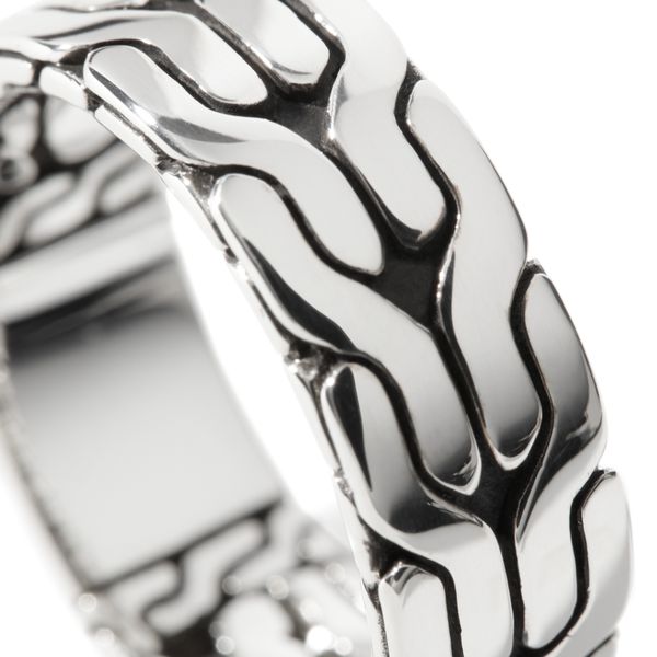 John Hardy Gents Sterling Silver Classic Chain 8mm Band Ring Size 10 Image 3 Bradley's Jewelers Jacksonville, NC