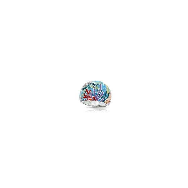 Belle Etoile Sea Turtle Ring Aqua Enamel CZ Sterling Silver Size 6 Bradley's Jewelers Jacksonville, NC