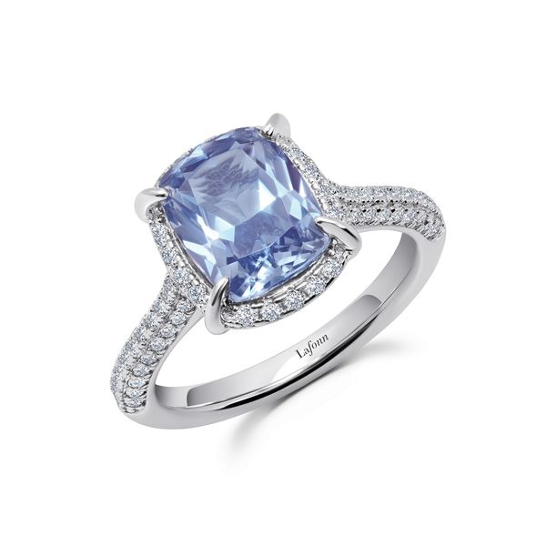 Sterling Silver Platinum-Plated Aquamarine Long Cushion Ring 4.92 CTW Bradley's Jewelers Jacksonville, NC