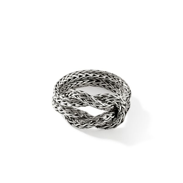 John Hardy Manah Classic Chain Sterling Silver Knot Ring Size 7 Bradley's Jewelers Jacksonville, NC