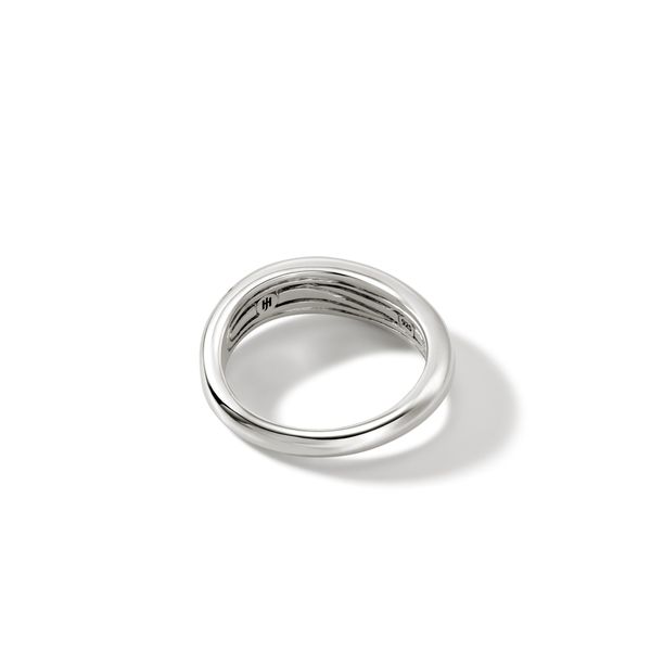 John Hardy Sterling Silver Surf Scattered Diamond Ring .14CTW Size 7 Image 2 Bradley's Jewelers Jacksonville, NC