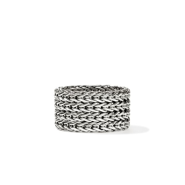 John Hardy Sterling Silver 12mm Classic Chain Band Ring Size 10 Image 3 Bradley's Jewelers Jacksonville, NC