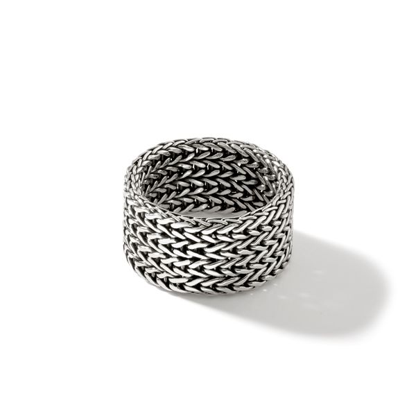 John Hardy Sterling Silver 12mm Classic Chain Band Ring Size 10 Bradley's Jewelers Jacksonville, NC