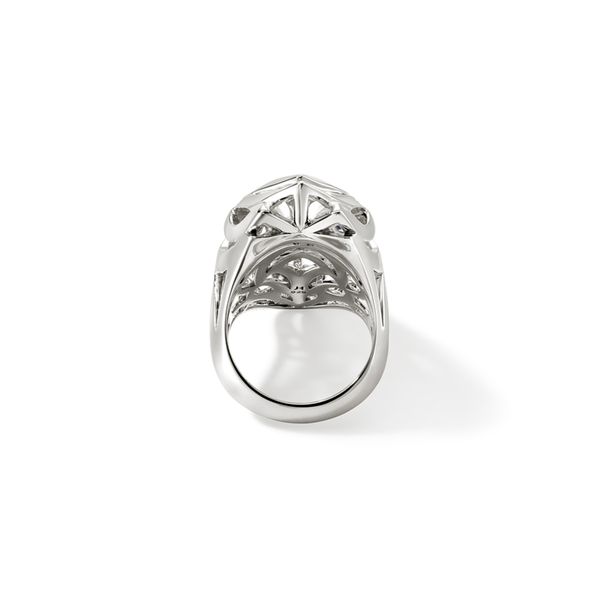 John Hardy Naga Sterling Silver Ring with Blue Sapphire Eyes Size 8 Image 2 Bradley's Jewelers Jacksonville, NC