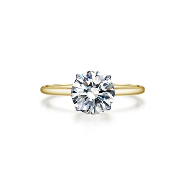 Lafonn 2.00 CTW Two-Tone Round Solitaire Ring Bradley's Jewelers Jacksonville, NC