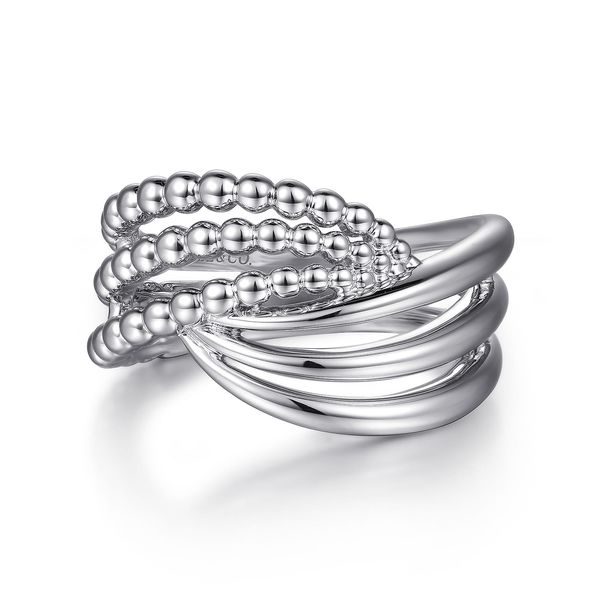 Gabriel & Co Sterling Silver Bujukan Twisted Ring Bradley's Jewelers Jacksonville, NC