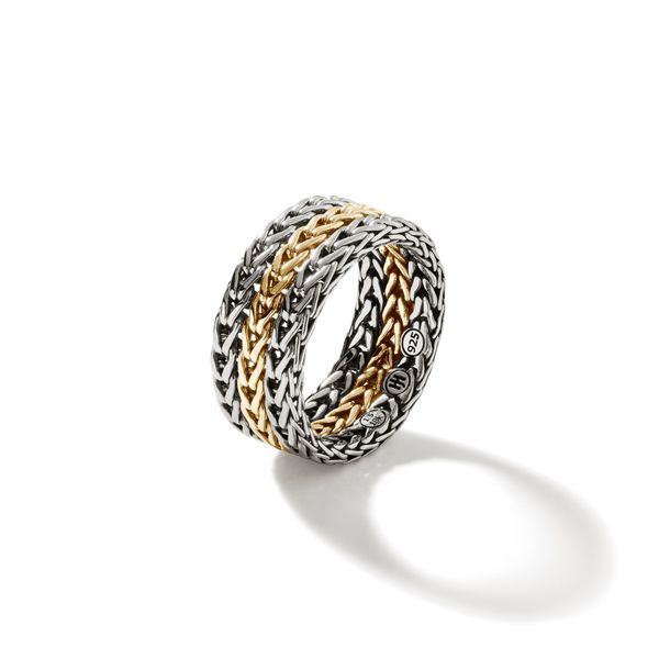 John Hardy Icon Link 18K Gold & Sterling Silver 9mm Band Ring Size 7 Image 2 Bradley's Jewelers Jacksonville, NC